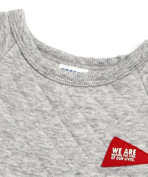 BREEZE（ブリーズ）の「ニットキルトトレーナー（スウェット・キッズ・カーキ/ネイビー/マスタード/グレー・80/90/95/100/110/120/130/140）」の15枚目の写真