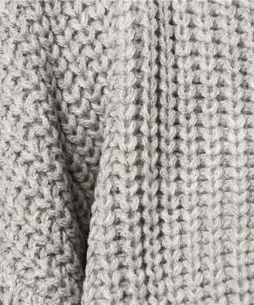 earth music&ecology（アースミュージックアンドエコロジー）の「・ざっくり畦ニットプルオーバー（ニット/セーター・レディース・ライトグレー/ブラック/ダークグリーン/キャメル・FREE）」の7枚目の写真