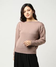 前後で着られる2wayカシュクールニットプルオーバー