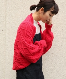 LOWRYS FARM | ケーブルモモンガカーディガン　784369(カーディガン/ボレロ)