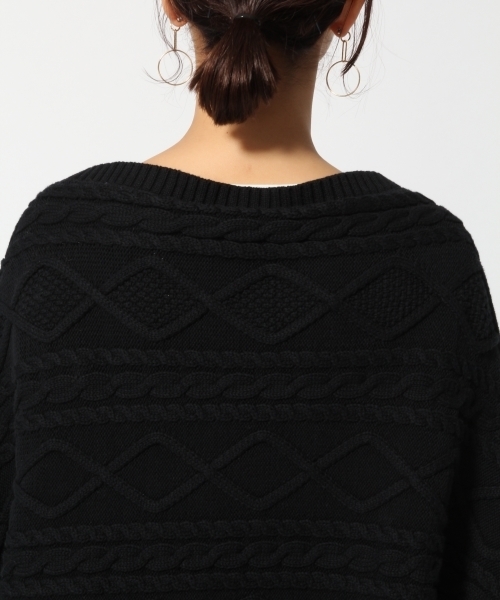 LOWRYS FARM(ローリーズファーム)の「ケーブルモモンガカーディガン 784369(カーディガン/ボレロ・レディース・ブラック/ブラウン/レッド/アイボリー・FREE)」の13枚目の写真