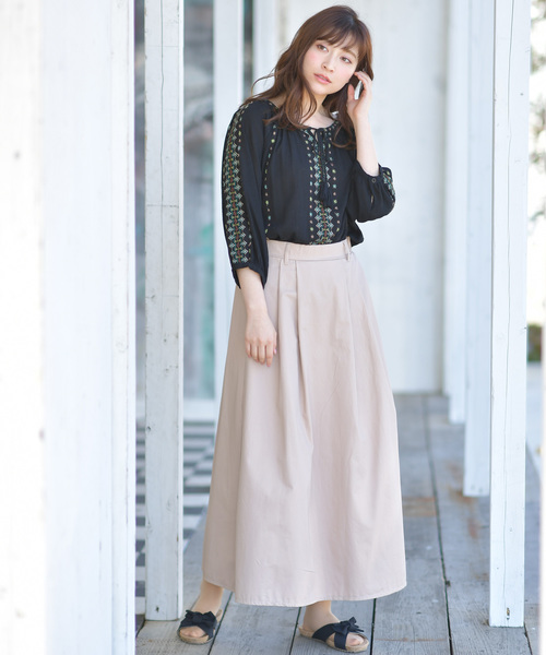 rps(アールピーエス)の「ウエストリボンチノタックスカート(スカート・レディース・カーキ/ネイビー/ベージュ・M)」の17枚目の写真