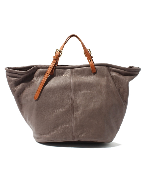 NANO universe（ナノユニバース）の「POPCORN/バイカラーハンドルトート（トートバッグ・レディース・グレイッシュベージュ/ライトブラウン/グレー/ブラック・FREE）」の2枚目の写真