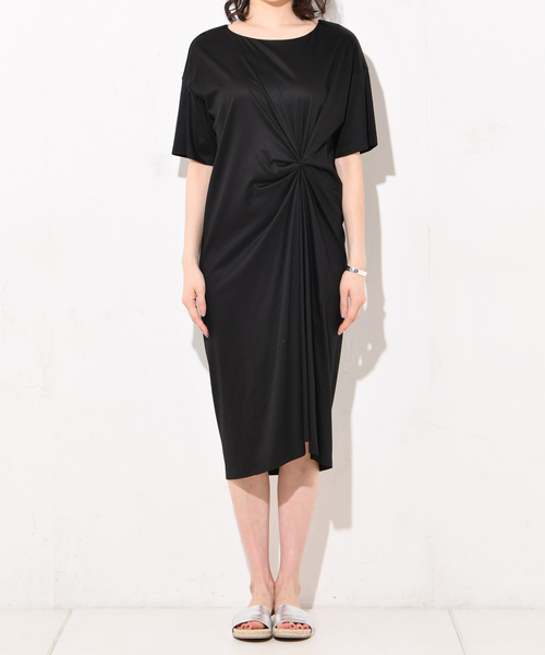 RIVE DROITE（リヴドロワ）の「リヨセルコットンスムースワンピース（ワンピース・レディース・ブラック/カーキ/オレンジ・FREE）」の13枚目の写真