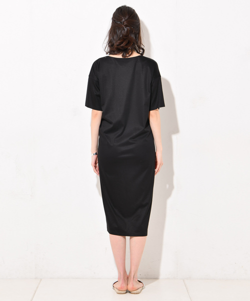 RIVE DROITE（リヴドロワ）の「リヨセルコットンスムースワンピース（ワンピース・レディース・ブラック/カーキ/オレンジ・FREE）」の15枚目の写真