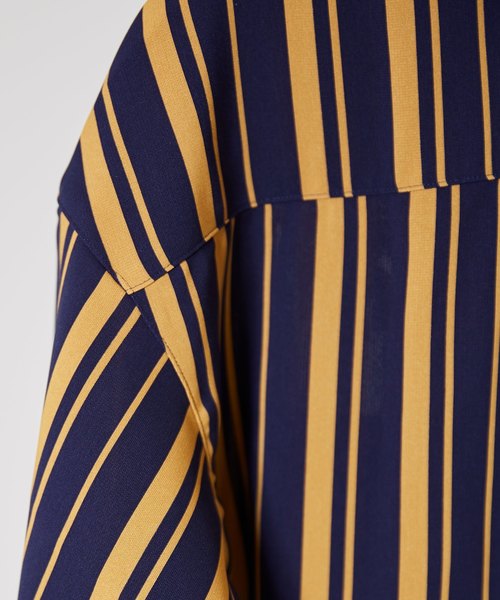 LIDNM（リドム）の「LIDNM/リドム/ストライプデシンオープンカラーシャツ（シャツ/ブラウス・メンズ・ホワイト/ブラック/ネイビー・SMALL/MEDIUM/LARGE）」の18枚目の写真