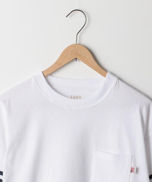 coen（コーエン）の「USAコットンフットボールハーフスリーブT（Tシャツ/カットソー・メンズ・ダークグリーン/ワインレッド/ホワイト・MEDIUM/X-LARGE/LARGE/SMALL）」の10枚目の写真