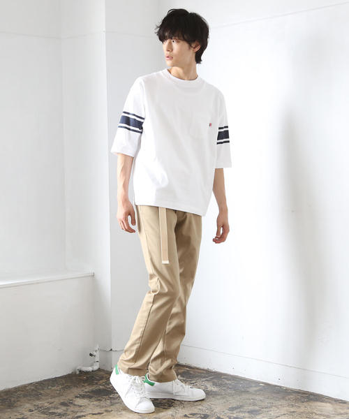 coen（コーエン）の「USAコットンフットボールハーフスリーブT（Tシャツ/カットソー・メンズ・ダークグリーン/ワインレッド/ホワイト・MEDIUM/X-LARGE/LARGE/SMALL）」の5枚目の写真