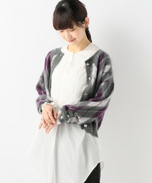SLOBE IENA Fi.m モヘヤアーガイルカーデ◆