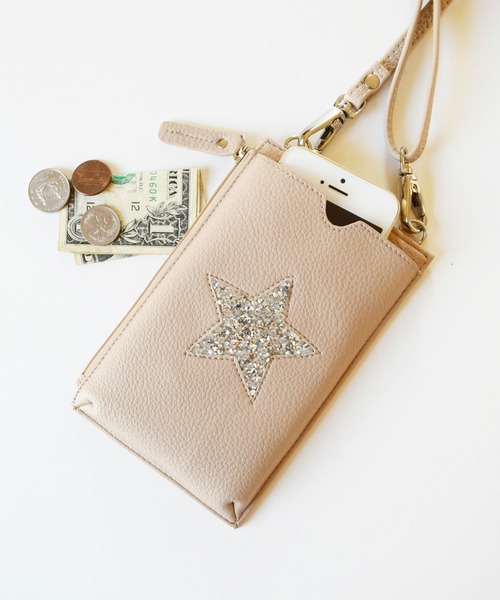 Actually(アクチュアリー)の「Jelly星 スマホショルダーバッグ モバイルポーチ(スマホケース/カバー・レディース・ブラック/グレー/ダークグレー/オレンジ/ベージュ/グリーン/ブラック系その他/ライトグリーン/ライトベージュ/イエロー/ライトブラウン/レッド/オフホワイト/ブルー系その他/ピンク系その他/シルバー/ブロンズ/ゴールド/シルバー系その他/ライトイエロー・フリー)」の8枚目の写真