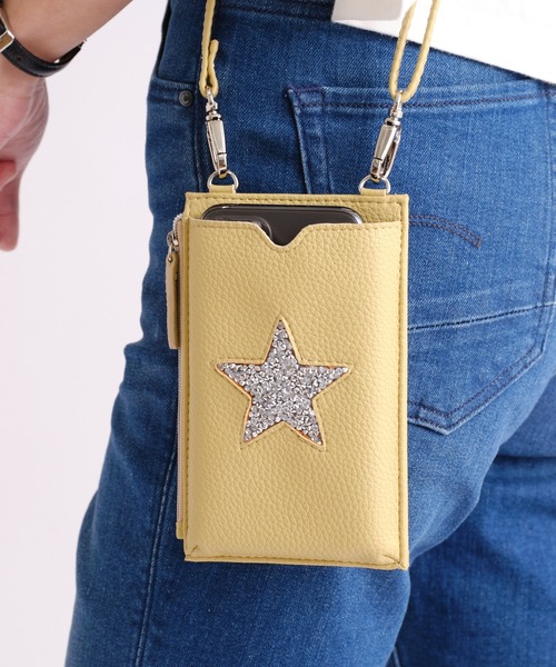 Actually(アクチュアリー)の「Jelly星 スマホショルダーバッグ モバイルポーチ(スマホケース/カバー・レディース・ブラック/グレー/ダークグレー/オレンジ/ベージュ/グリーン/ブラック系その他/ライトグリーン/ライトベージュ/イエロー/ライトブラウン/レッド/オフホワイト/ブルー系その他/ピンク系その他/シルバー/ブロンズ/ゴールド/シルバー系その他/ライトイエロー・フリー)」の22枚目の写真