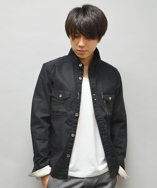 SHIPS JET BLUE(シップスジェットブルー)の「JB: BDUスキニーシャツ 13AW(シャツ/ブラウス・メンズ・ブラック/オレンジ/オリーブ・SMALL/MEDIUM/LARGE/X-LARGE)」の2枚目の写真