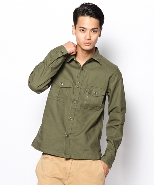 SHIPS JET BLUE(シップスジェットブルー)の「JB: BDUスキニーシャツ 13AW(シャツ/ブラウス・メンズ・ブラック/オレンジ/オリーブ・SMALL/MEDIUM/LARGE/X-LARGE)」の13枚目の写真