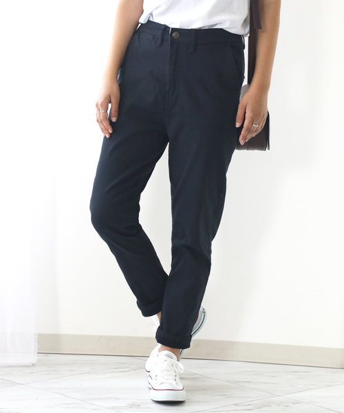 classicalelf(クラシカルエルフ)の「スリムテーパードチノパンツ(チノパンツ)」|ネイビー