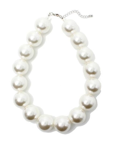 WEGO(ウィゴー)の「WEGO/ビッグパールネックレス(ネックレス・レディース・ホワイト・FREE)」の5枚目の写真