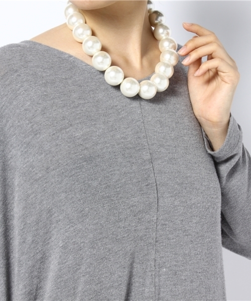 WEGO(ウィゴー)の「WEGO/ビッグパールネックレス(ネックレス・レディース・ホワイト・FREE)」の4枚目の写真