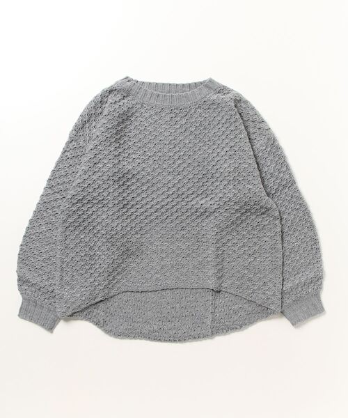 STYLEBLOCK（スタイルブロック）の「ボリュームスリーブバルキーニット（ニット/セーター・レディース・杢グレー/ボルドー/マスタード/ブラック/ホワイト/ネイビー/カーキ・M）」の3枚目の写真