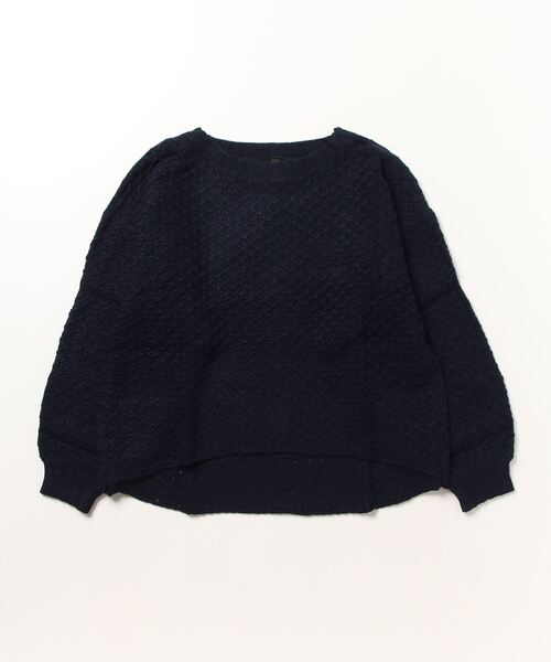 STYLEBLOCK（スタイルブロック）の「ボリュームスリーブバルキーニット（ニット/セーター・レディース・杢グレー/ボルドー/マスタード/ブラック/ホワイト/ネイビー/カーキ・M）」の5枚目の写真