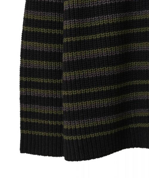 CLANE（クラネ）の「BORDER KNIT TOPS（ニット/セーター・メンズ・ブラック/ブラウン・1/2）」の5枚目の写真