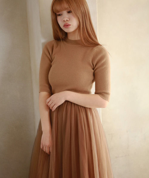 lissi Boutique（リージーブティック）の「チュールロングスカート（スカート・レディース・ブラウン系その他/スモークピンク/グレー系その他・FREE）」の7枚目の写真