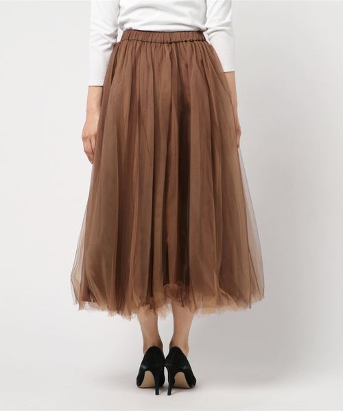 lissi Boutique（リージーブティック）の「チュールロングスカート（スカート・レディース・ブラウン系その他/スモークピンク/グレー系その他・FREE）」の12枚目の写真