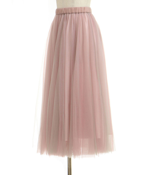 lissi Boutique（リージーブティック）の「チュールロングスカート（スカート・レディース・ブラウン系その他/スモークピンク/グレー系その他・FREE）」の21枚目の写真