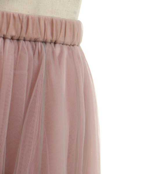 lissi Boutique（リージーブティック）の「チュールロングスカート（スカート・レディース・ブラウン系その他/スモークピンク/グレー系その他・FREE）」の22枚目の写真