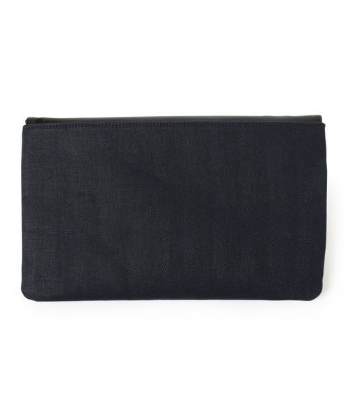 SHIPS（シップス）の「SC: Herdmans リネン ヘリンボーン クラッチバッグ（クラッチバッグ・メンズ・ベージュ/ブルー/ネイビー・ONE SIZE）」の4枚目の写真