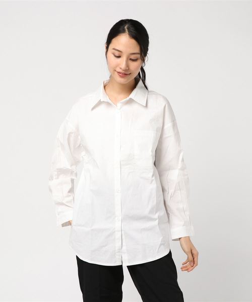 DING(ディング)の「DING/無地カラーシャツ(シャツ/ブラウス・レディース・ホワイト/ベージュ/ピンク・FREE)」の7枚目の写真