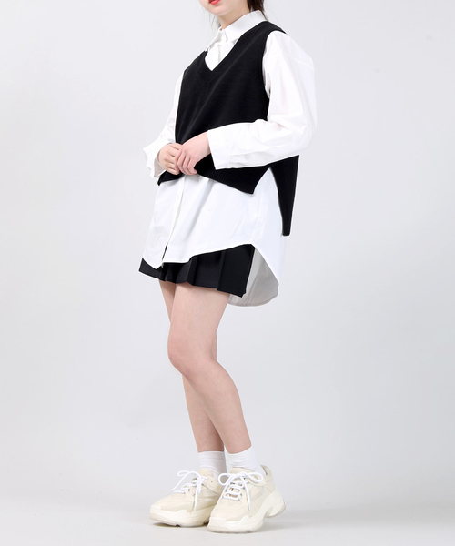 DING(ディング)の「DING/無地カラーシャツ(シャツ/ブラウス・レディース・ホワイト/ベージュ/ピンク・FREE)」の6枚目の写真