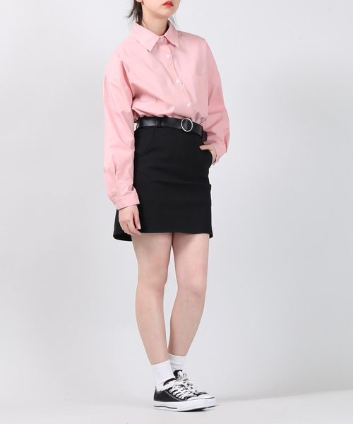 DING(ディング)の「DING/無地カラーシャツ(シャツ/ブラウス・レディース・ホワイト/ベージュ/ピンク・FREE)」の12枚目の写真