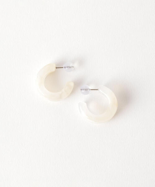 BEAUTY&YOUTH UNITED ARROWS(ビューティーアンドユースユナイテッドアローズ)の「BY キャンディーミニサークルピアス о(ピアス(両耳用)・レディース・ホワイト/ブラウン/オレンジ・FREE)」の1枚目の写真