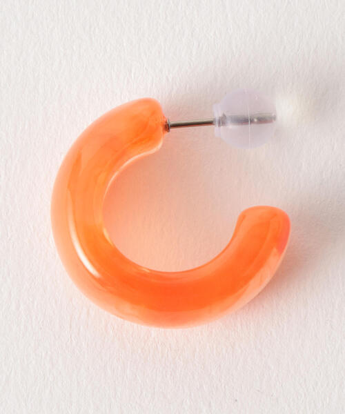 BEAUTY&YOUTH UNITED ARROWS(ビューティーアンドユースユナイテッドアローズ)の「BY キャンディーミニサークルピアス о(ピアス(両耳用)・レディース・ホワイト/ブラウン/オレンジ・FREE)」の7枚目の写真