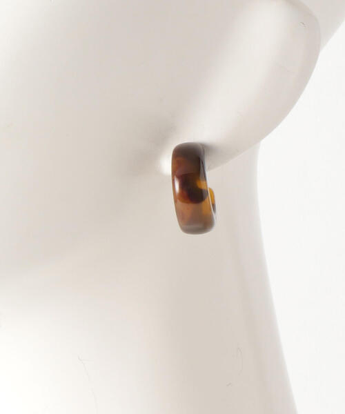 BEAUTY&YOUTH UNITED ARROWS(ビューティーアンドユースユナイテッドアローズ)の「BY キャンディーミニサークルピアス о(ピアス(両耳用)・レディース・ホワイト/ブラウン/オレンジ・FREE)」の5枚目の写真