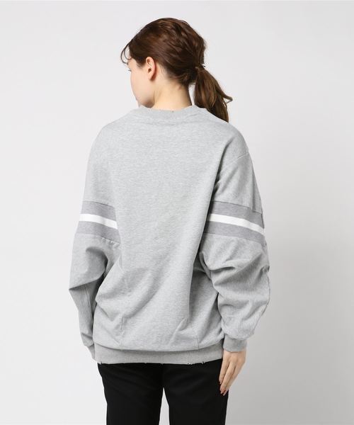 ROGER AND RAW（ロジャーアンドロウ）の「Roger&Raw/リブライン刺繍P/O（スウェット・レディース・ホワイト/ブラック/グレー・M）」の4枚目の写真