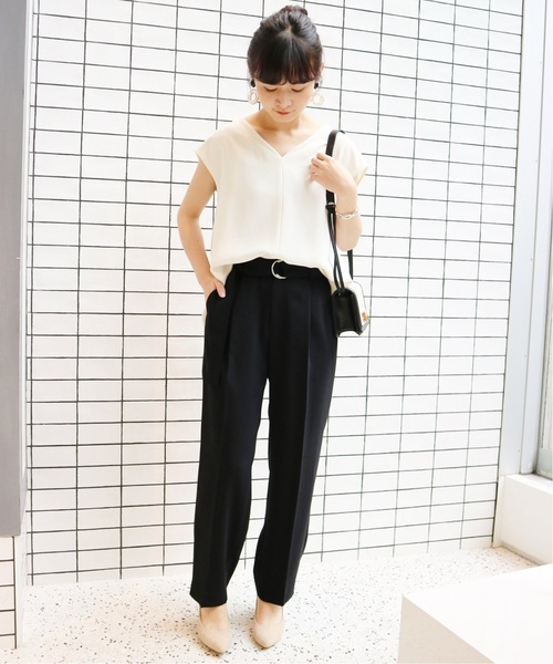 スローブイエナ Peドビーダブルジャケット&テーパードパンツ セットアップ 38 SLOBE IENAのコーディネートスナップ（misaki）｜SLOBE IENA