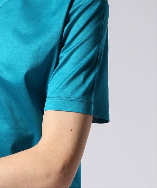 EDIFICE（エディフィス）の「CITA / チータ Vネック Tシャツ（Tシャツ/カットソー・メンズ・グレー/ホワイト/スカイブルー/ブラック/ネイビー・44/46/48/50）」の8枚目の写真