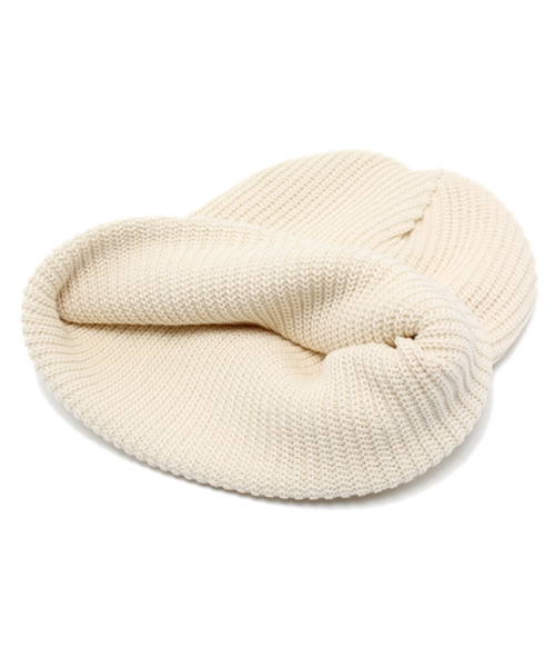 ROSE BUD（ローズバッド）の「(NY HAT)4511 COTTON CUFF CAP（ニットキャップ/ビーニー・レディース・ブラック/グレー/ナチュラル・ONE SIZE）」の5枚目の写真