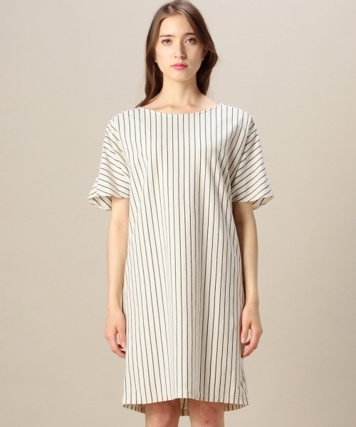 BEAUTY&YOUTH UNITED ARROWS（ビューティーアンドユースユナイテッドアローズ）の「BYSF ストライプ ヤッコワンピース ◆（ワンピース・レディース・オフホワイト/イエロー/ネイビー・フリー）」の12枚目の写真