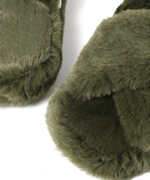 BAYFLOW（ベイフロー）の「BFファークロスルームスリッパ（ルームシューズ/スリッパ・レディース・グレー/カーキ・LARGE/MEDIUM）」の4枚目の写真