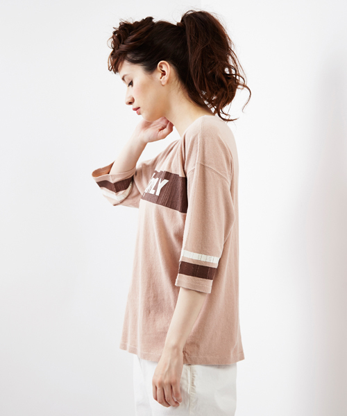 Another Edition（アナザーエディション）の「AE ADRIFTLY 5SL ◆（Tシャツ/カットソー・レディース・ネイビー/ベージュ/ダークグリーン・ﾌﾘ-）」の4枚目の写真