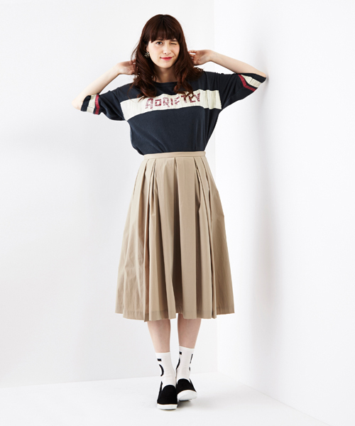 Another Edition（アナザーエディション）の「AE ADRIFTLY 5SL ◆（Tシャツ/カットソー・レディース・ネイビー/ベージュ/ダークグリーン・ﾌﾘ-）」の9枚目の写真