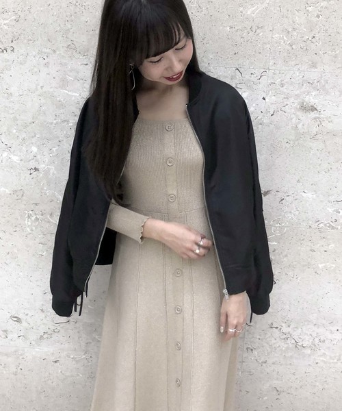 archives（アルシーヴ）の「ラメ二重臼ワンピース（ワンピース・レディース・ベージュ/モカ/ピンクベージュ・MEDIUM）」の14枚目の写真