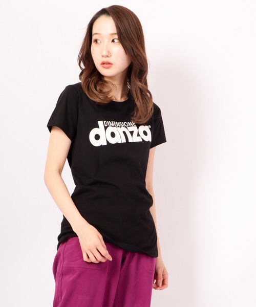DIMENSIONE danza（ディメンシオーネ ダンツァ）の「フロントロゴTシャツ（Tシャツ/カットソー・レディース・ブラック/レッド/ホワイト・MEDIUM/SMALL）」の2枚目の写真