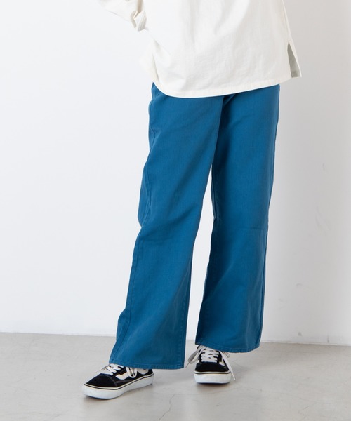 WEGO(ウィゴー)の「WEGO/カラーワイドルーズパンツ(スラックス・レディース・ブラック/パープル/オレンジ/ブルー・FREE)」の2枚目の写真