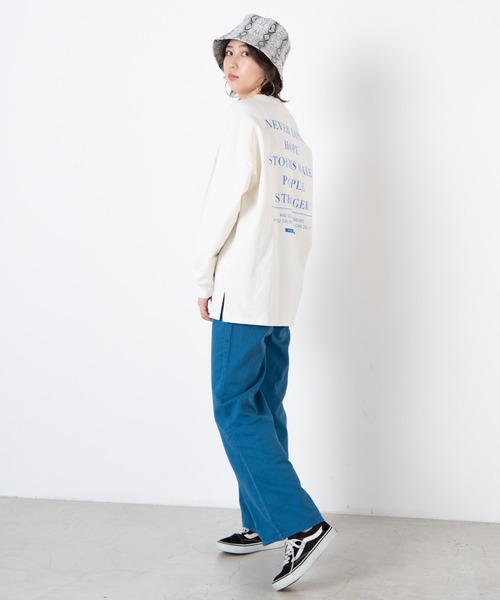 WEGO(ウィゴー)の「WEGO/カラーワイドルーズパンツ(スラックス・レディース・ブラック/パープル/オレンジ/ブルー・FREE)」の5枚目の写真