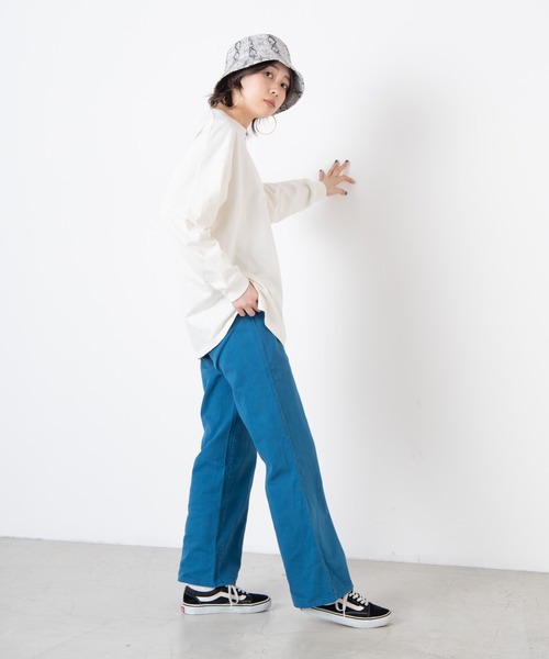 WEGO(ウィゴー)の「WEGO/カラーワイドルーズパンツ(スラックス・レディース・ブラック/パープル/オレンジ/ブルー・FREE)」の6枚目の写真