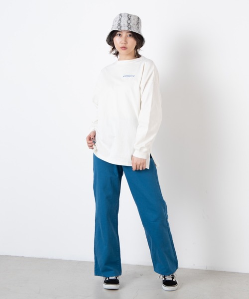 WEGO(ウィゴー)の「WEGO/カラーワイドルーズパンツ(スラックス・レディース・ブラック/パープル/オレンジ/ブルー・FREE)」の7枚目の写真