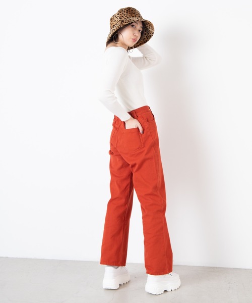 WEGO(ウィゴー)の「WEGO/カラーワイドルーズパンツ(スラックス・レディース・ブラック/パープル/オレンジ/ブルー・FREE)」の9枚目の写真