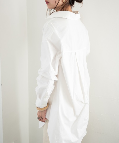 Aunt Marie's（アントマリーズ）の「AUNT MARIE’S　ベーシックオーバーシャツ（シャツ/ブラウス・レディース・ホワイト/ブルー・FREE）」の19枚目の写真